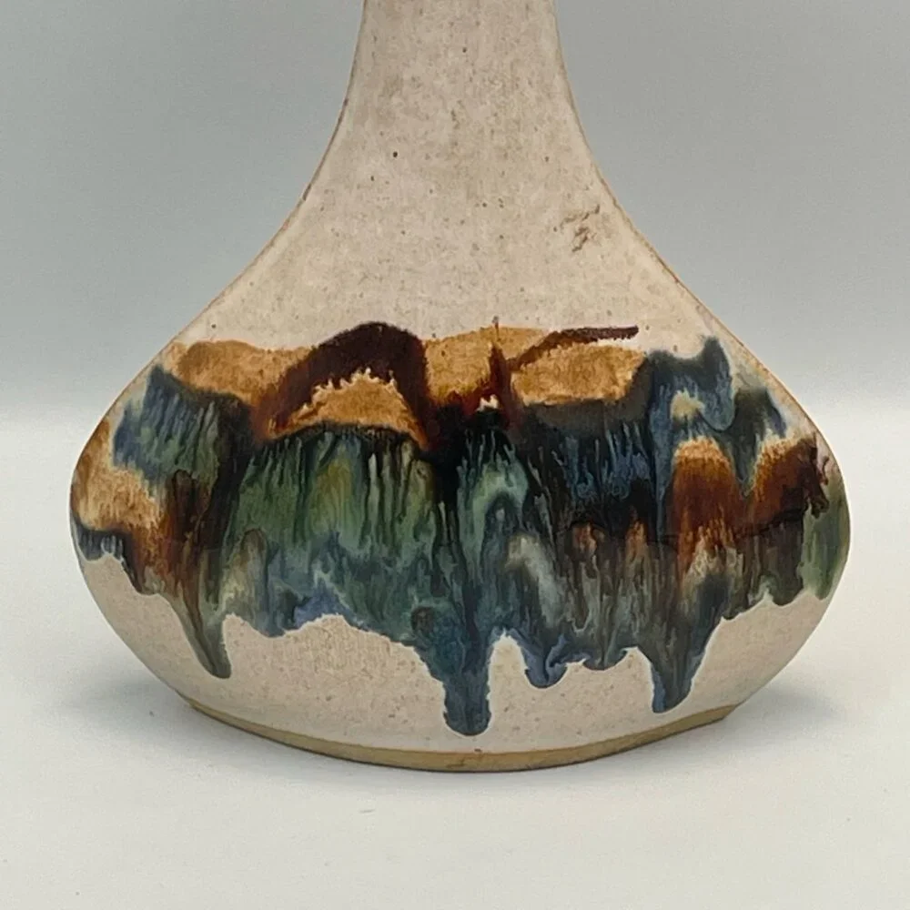Hoffman Studio‎ Art Pottery Vase Blue Green & Brown Glaze